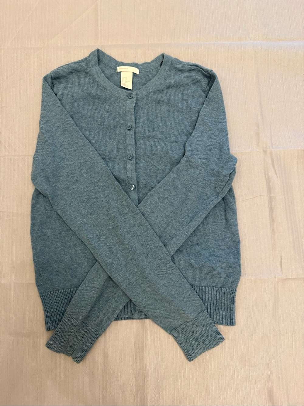 H&M Soft Blue Crewneck Button Cardigan - Women